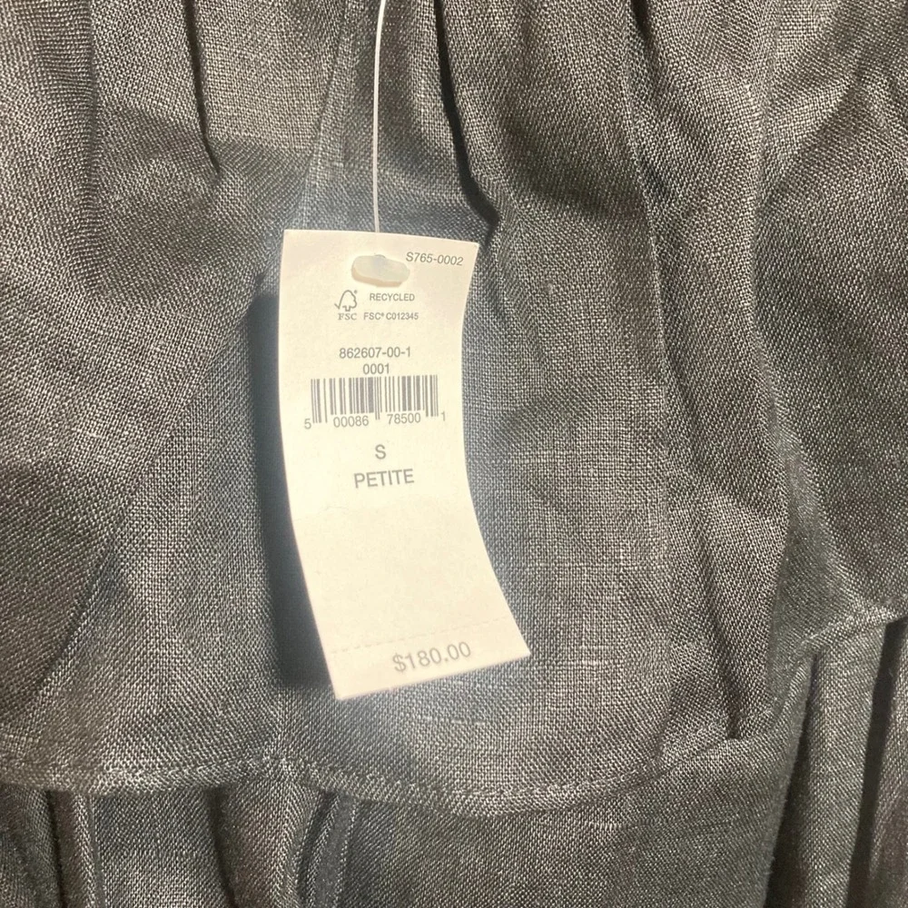 NWT Banana Republic Petite Black Off Shoulder Ruffle Linen Romper S Retail‎ $180